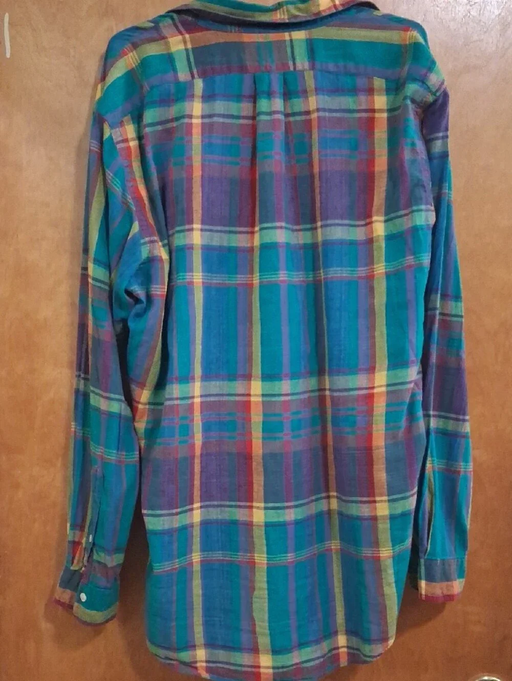Polo by Ralph Lauren Teal Purple Yellow Plaid Button-Down Shirt